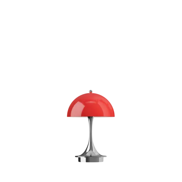 Louis Poulsen Lampe de table portable Panthella 160 rouge opale d'origine