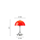 Louis Poulsen Panthella 160 portabel bordslampa original opalröd Louis Poulsen Panthella 160 portabel bordslampa original opalröd