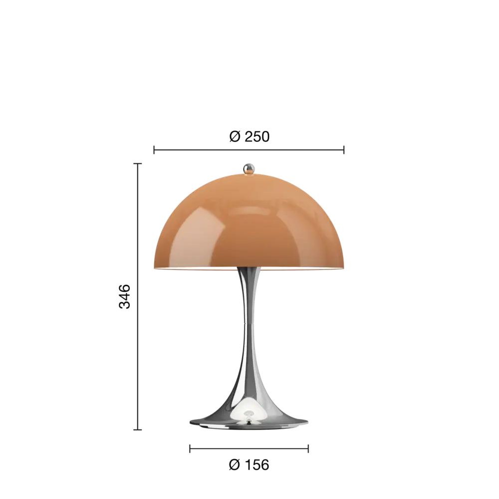 Louis Poulsen Panthella 250 portable tafellamp original opal brown Louis Poulsen Panthella 250 portable tafellamp original opal brown