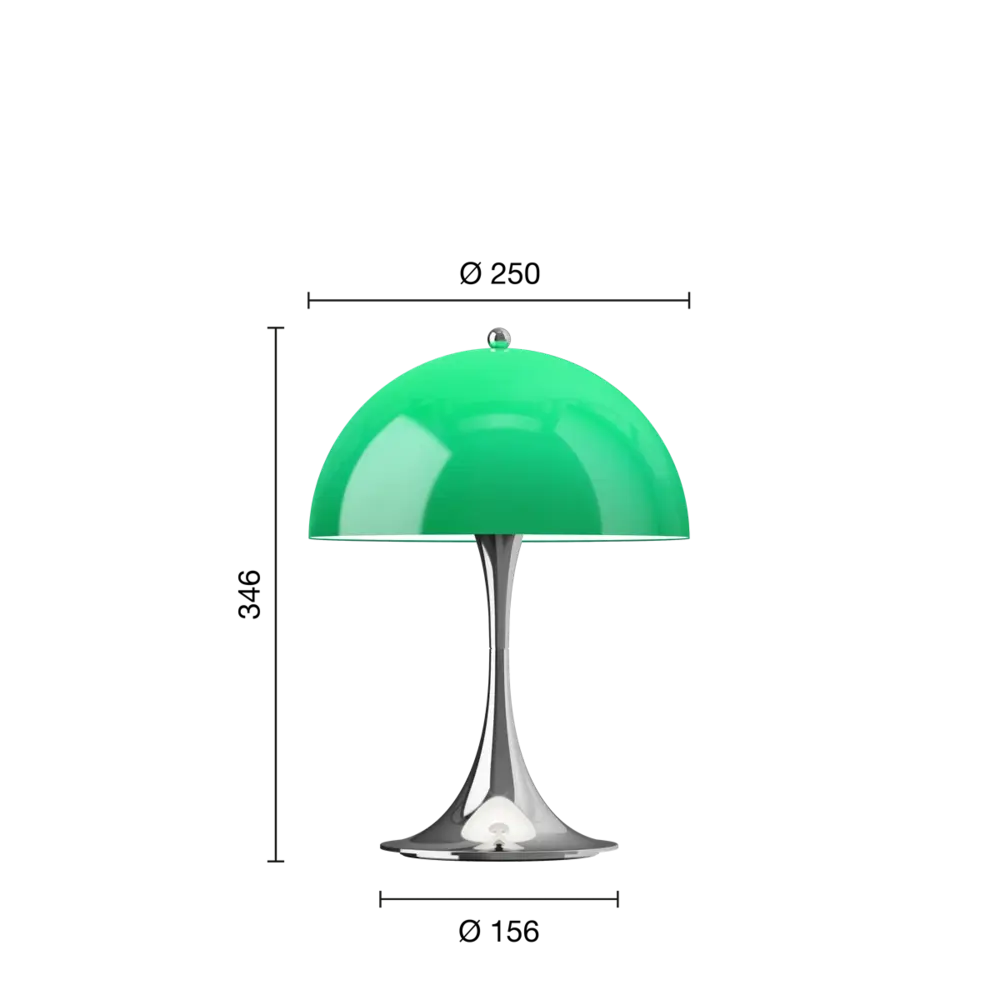 Louis Poulsen Panthella 250 portable tafellamp original opal green Louis Poulsen Panthella 250 portable tafellamp original opal green