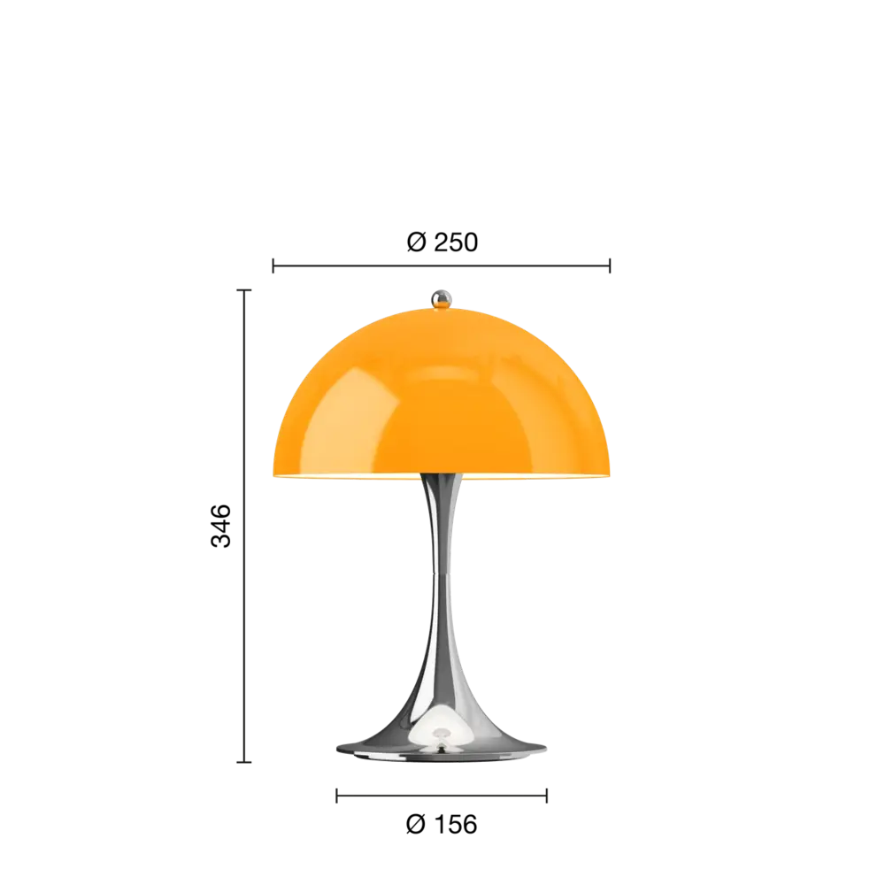 Louis Poulsen Panthella 250 bærbar bordlampe original opal orange Louis Poulsen Panthella 250 bærbar bordlampe original opal orange