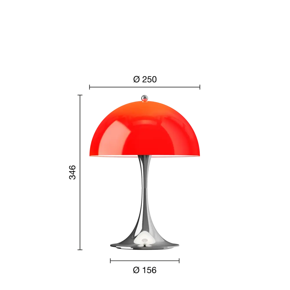 Louis Poulsen Panthella 250 portable table lamp original opal red Louis Poulsen Panthella 250 portable table lamp original opal red