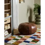 Nordal Pouf in pelle da rugby - marrone antico