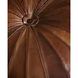 Nordal Rugby leather ottoman - antique brown