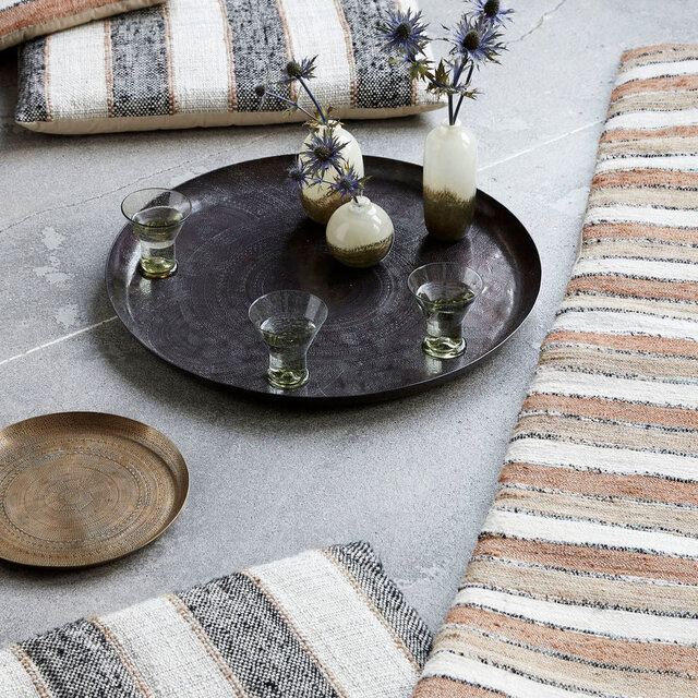 House Doctor Jhansi tray - antique brown