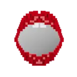 Seletti bouche miroir pixelisée