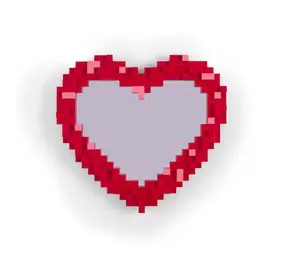 Seletti Corazón de espejo de píxeles