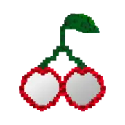 Seletti cerises miroir pixelisées Seletti cerises miroir pixelisées
