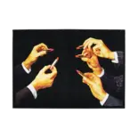 Seletti Tappeto rettangolare Rossetti nero Seletti Tappeto rettangolare Rossetti nero