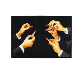 Seletti Tappeto rettangolare Rossetti nero Seletti Tappeto rettangolare Rossetti nero