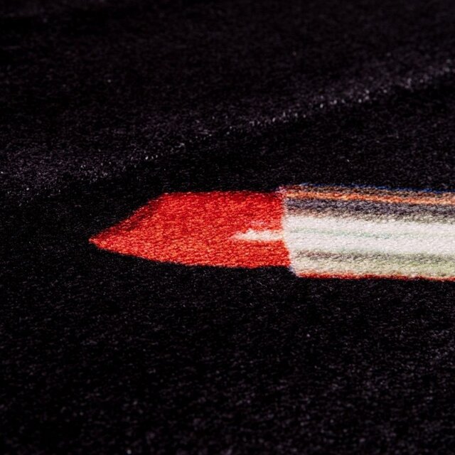 Seletti Lippenstifte rechteckiger Teppich schwarz Seletti Lippenstifte rechteckiger Teppich schwarz