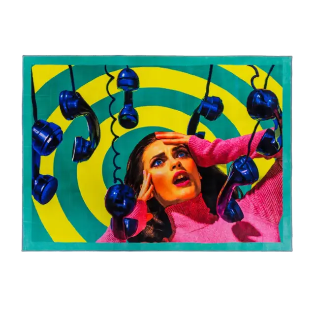 Seletti Telefoner rektangulært tæppe Seletti Telefoner rektangulært tæppe