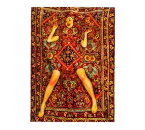 Seletti Alfombra rectangular de dama sobre alfombra Seletti Alfombra rectangular de dama sobre alfombra