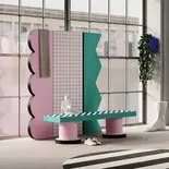 Seletti Superscreen rødt gitterspejl/rumdeler