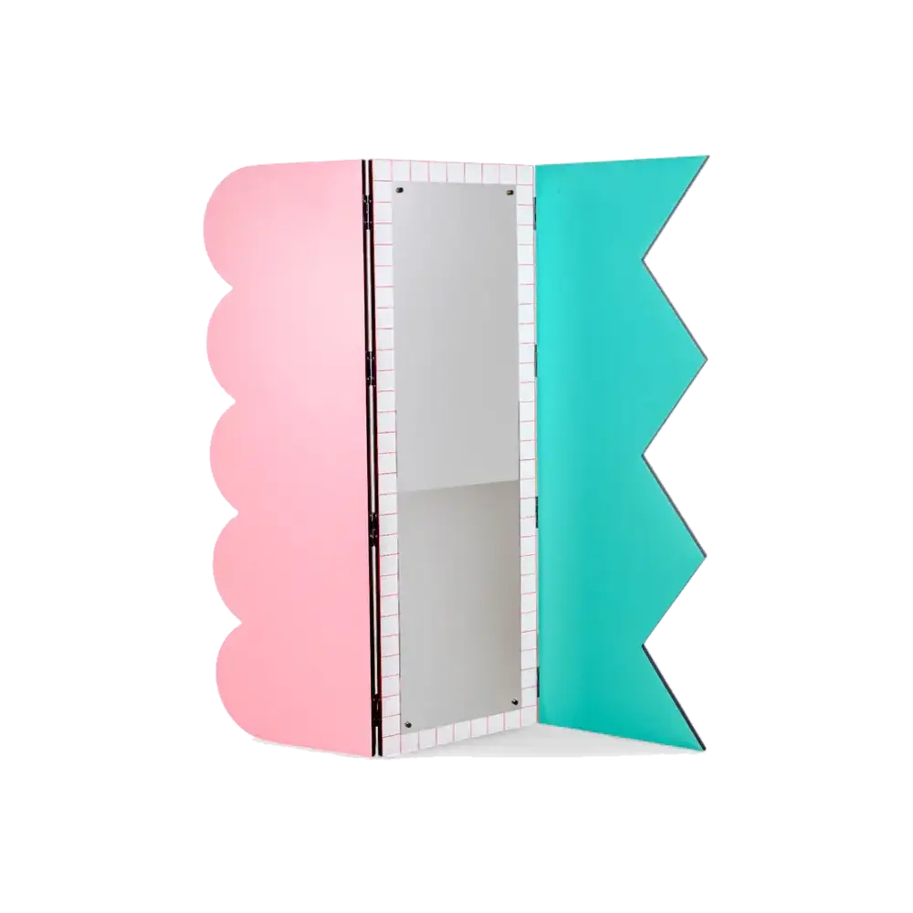 Seletti Superscreen rødt gitterspejl/rumdeler