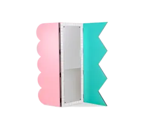 Seletti Superscreen röd rutmönsterspegel/rumsavdelare