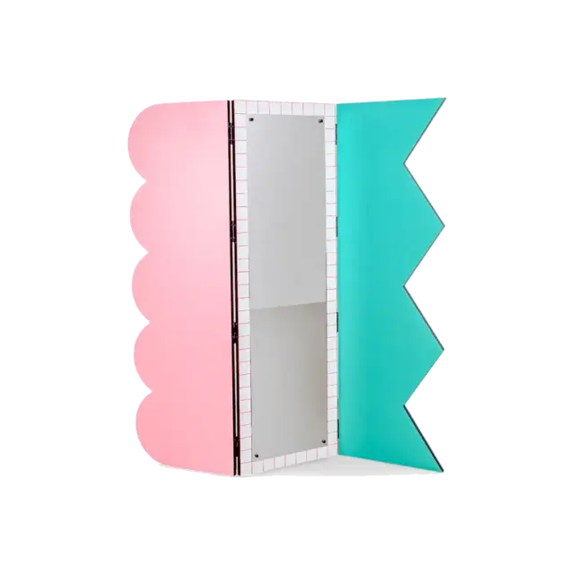 Seletti Superscreen rødt gitterspejl/rumdeler