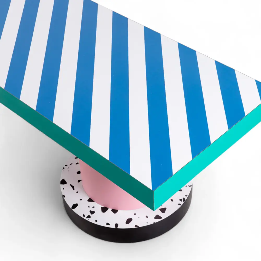 Seletti Superbench blue stripes bank