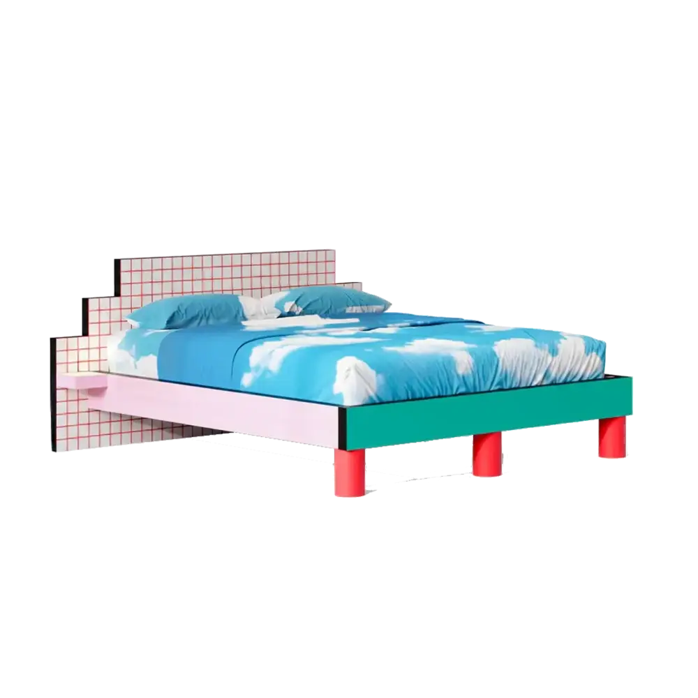 Seletti Superbed red grid bed