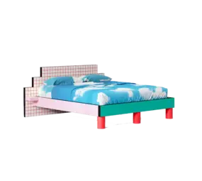 Seletti Superbed rotes Gitterbett