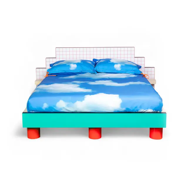 Seletti Cama de rejilla roja Superbed