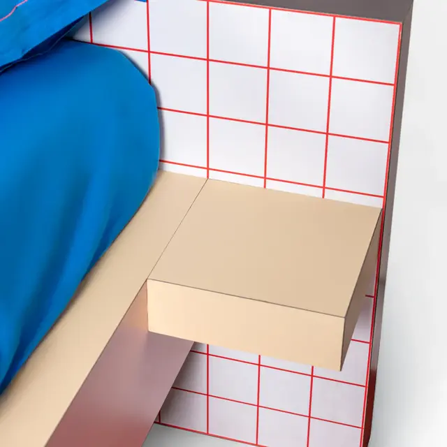 Seletti Superbed rotes Gitterbett