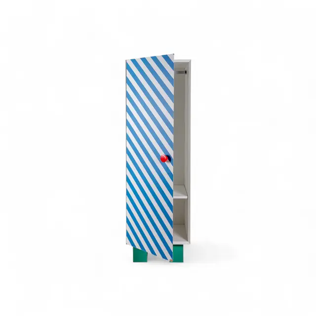 Seletti Supercloset Kleiderschrank mit blauen Streifen