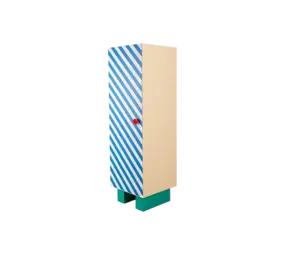 Seletti Supercloset blue stripes kledingkast