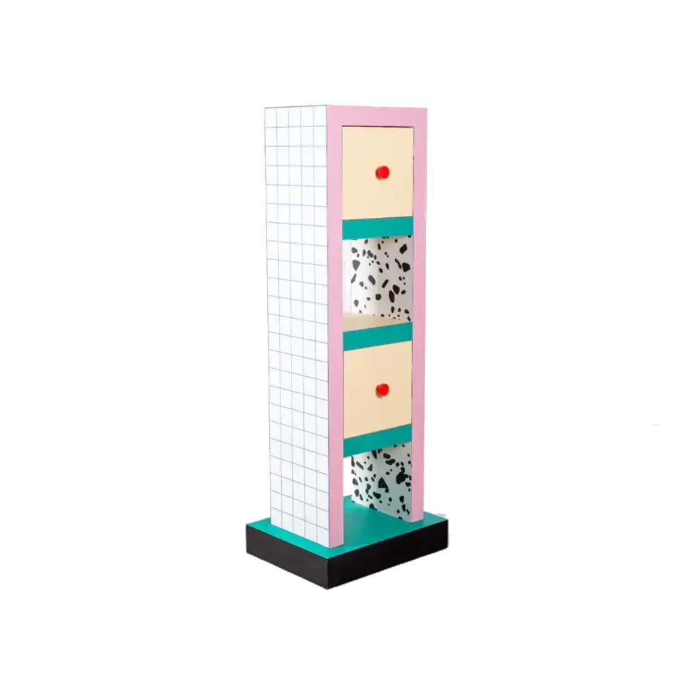 Seletti Mobiletto da bagno Supershelf con griglia blu