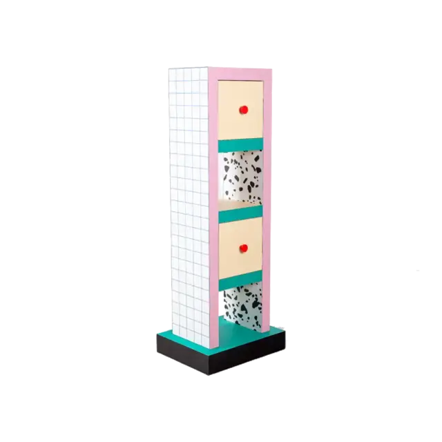 Seletti Mobiletto da bagno Supershelf con griglia blu