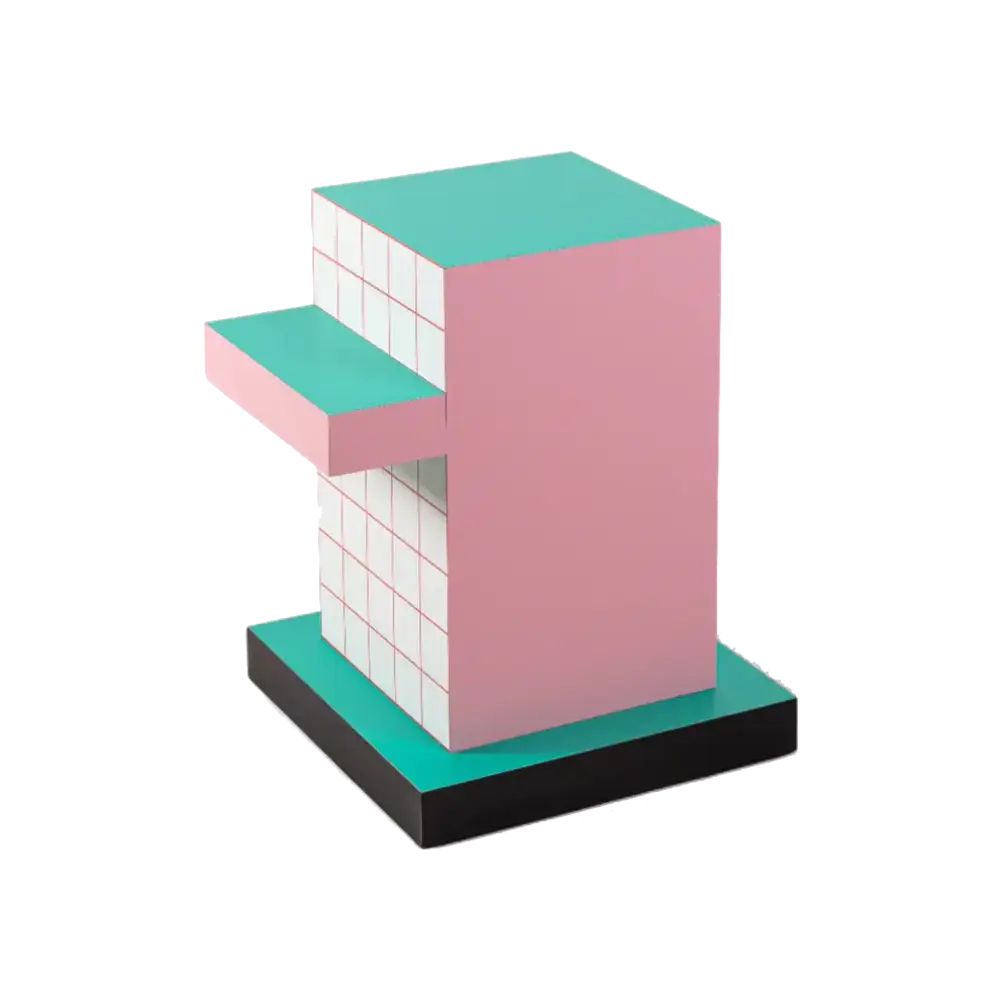 Seletti Superside table red grid side table