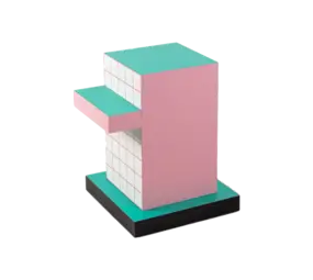 Seletti Superside table red grid side table