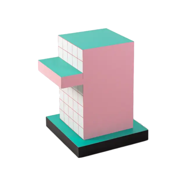 Seletti Superside table red grid side table