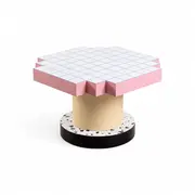 Seletti Table basse Supercoffee à grille bleue