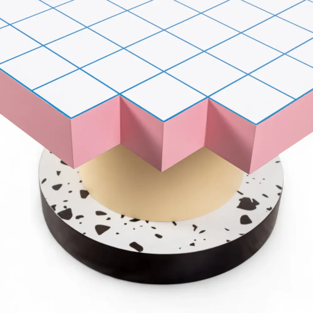 Seletti Supercoffee-bord blått rutnät soffbord