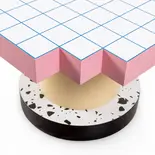 Seletti Supercoffee-bord blått rutnät soffbord