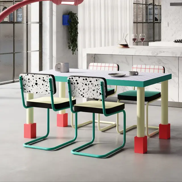 Seletti Supertable blåt gitter spisebord