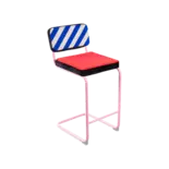 Seletti Taburete de bar Superstool con rayas azules