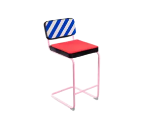 Seletti Superstool barkrakk med blå striper