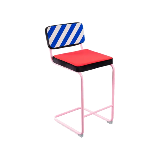 Seletti Superstool Barhocker mit blauen Streifen
