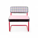 Seletti Superlounge chair blue grid stoel