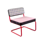 Seletti Fauteuil Superlounge, fauteuil à grille bleue