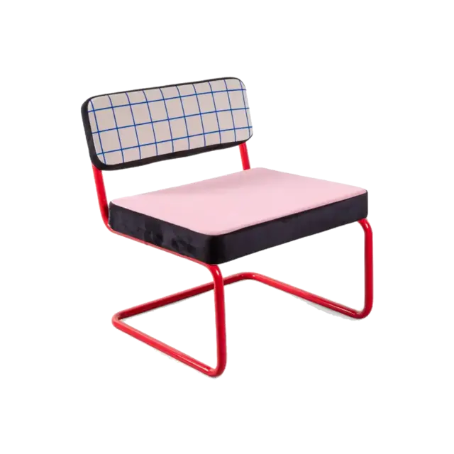 Seletti Superlounge chair blue grid chair