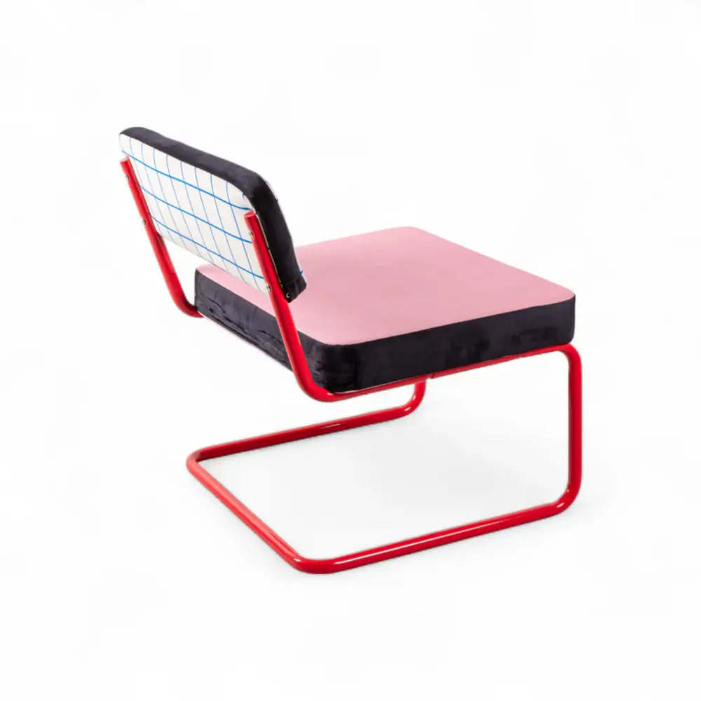 Seletti Superlounge chair blue grid stoel