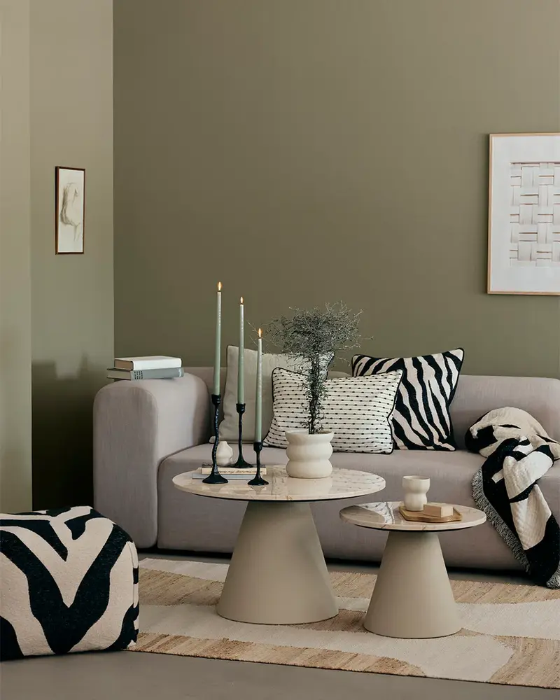 Broste Copenhagen Miro Tisch Ø75cm beige