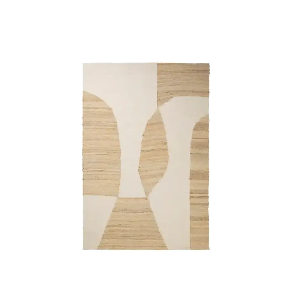 Broste Copenhagen Tapis Lumi naturel/blanc 140x200cm