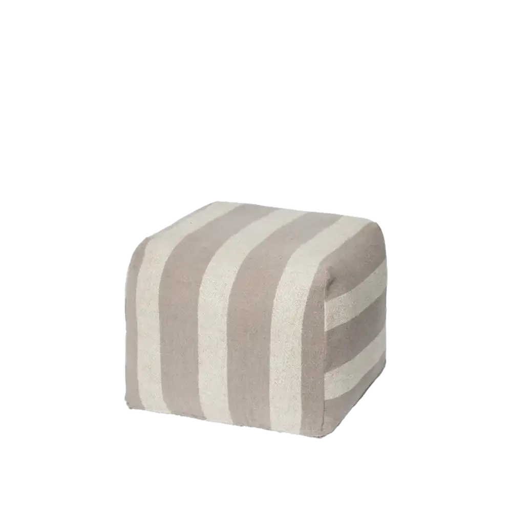 Broste Copenhagen Sigrid Pouf grau/beige