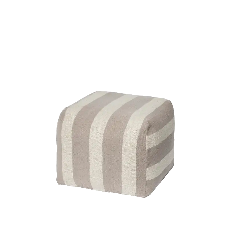 Broste Copenhagen Sigrid puff grå/beige
