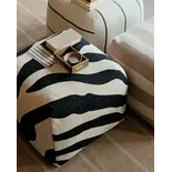 Broste Copenhagen Sigrid puff grå/beige