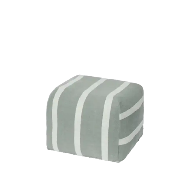 Broste Copenhagen Sigrid poef beige/green